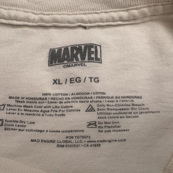 Marvel Comics Character Collage Graphic T-Shirt White Men's XL - Picture 4 of 6